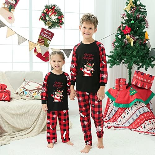 Eşleşen Aile Tatil Pijama Ebeveyn Çocuk Erkek Baba Kıyafeti Merry Christmas Pijama Aile artı
