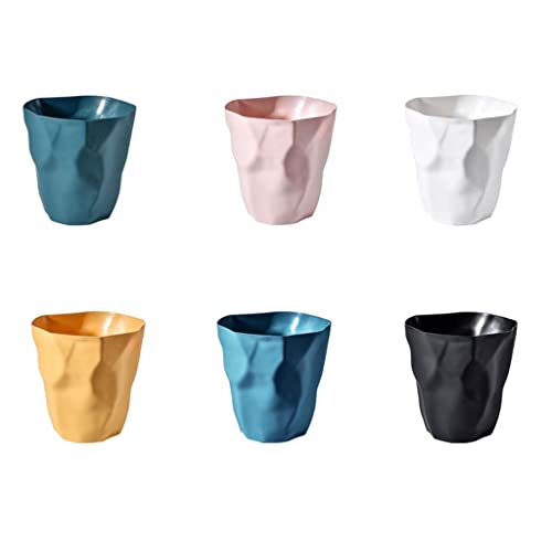 UXZDX İskandinav Düzensiz çöp tenekesi Düz Renk Plastik çöp çöp kutusu Gıda Atık Havzası Kova Saksı (Renk : Siyah , Boyut: