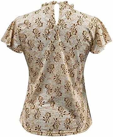 Uzun Kollu Katmanlı Kadınlar için Kadınlar Casual Yaz gömlekler O Boyun Baskı T Shirt Kısa Kollu Tunik Bluz