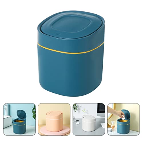 2 adet Malzemeleri Kutusu Vanity Rastgele Can Ev Çöp Basın Kapak Düğmesi Renk Masa Atık Tezgah Plastik Push-Press Tipi kapaklı