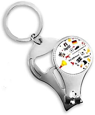 Almanya futbol bayrağı kültür desen tırnak makası yüzük Anahtarlık şişe açacağı Clipper