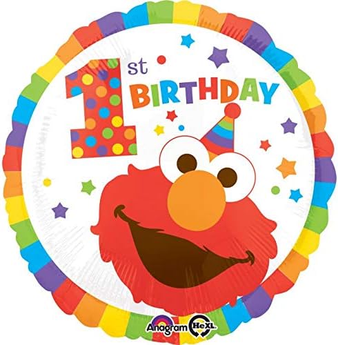 Elmo 1st Doğum Günü Susam Sokak Mylar 18 Balon Mutlu Doğum Günü Partisi Süslemeleri Malzemeleri