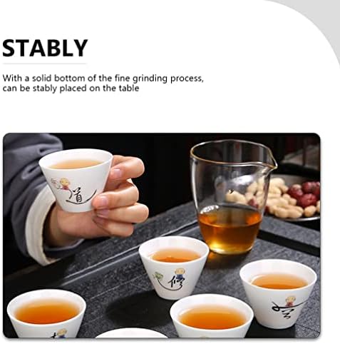 Happyyami Japon Dekor 2 Adet Çin El Yapımı Kungfu Çay Bardağı Kemik Çini Beyaz Çay Bardak Seramik Çay Kupalar Vintage Dekor