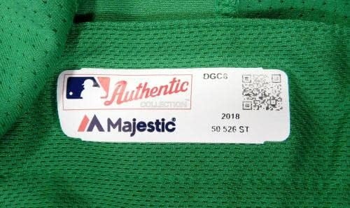 2018 Detroit Tigers 93 Oyun Kullanılan Yeşil Jersey St Patricks 50 820 - Oyun Kullanılan MLB Formaları