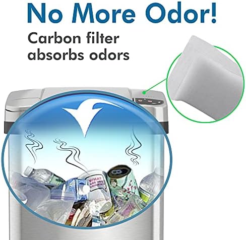 Banyo için SensorCan, Doğal Aktif Karbon, Çöp kokularını Emer, biyobozunur 3-Pack AbsorbX Koku, çöp tenekesi Kompakt Filtreler,