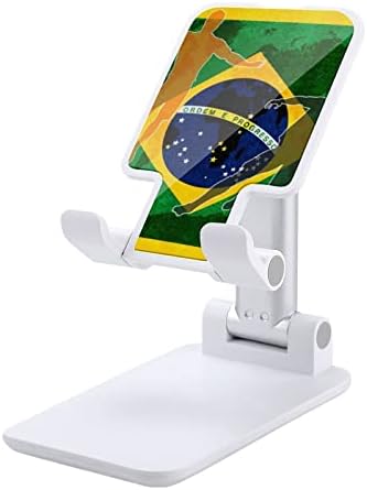 Futbol Brezilya Bayrağı Katlanabilir Cep Telefonu Standı Ayarlanabilir Cradle telefon tutucu Masaüstü Dock Fit Tüm 4-13 Akıllı