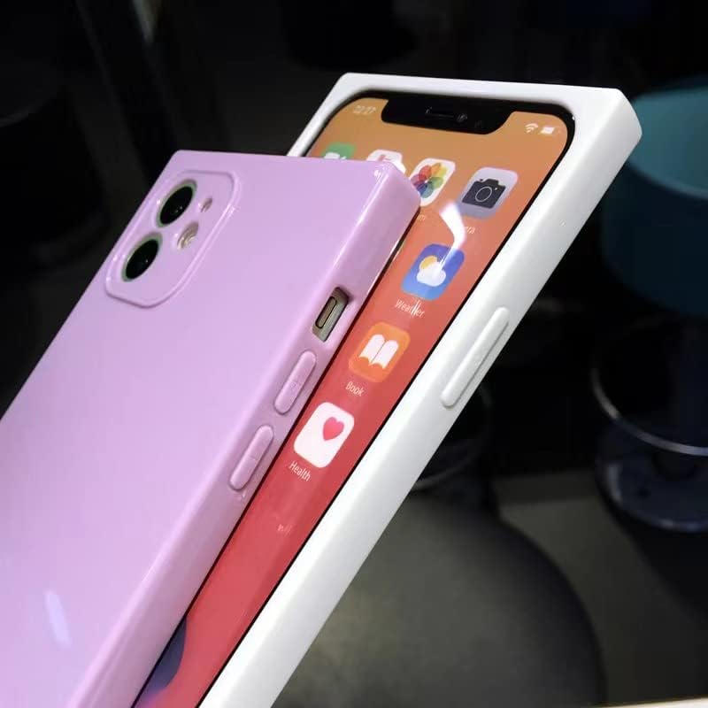 DAHAOGUO iPhone 13 Pro Max Kare Kılıf Nane Yeşili Yumuşak TPU Tampon Anti-Damla Çizilmez Şok Emme Koruyucu Kablosuz İnce