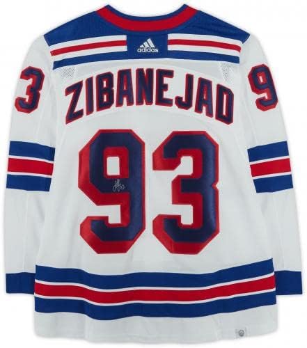 Mika Zibanejad New York Rangers İmzalı Beyaz Adidas Otantik Forma-İmzalı NHL Formaları