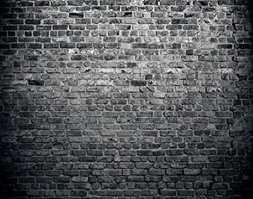 LTLYH 10x8ft Siyah Tuğla Duvar Fotoğraf Backdrop Vintage Tema Taş Tuğla Tasarım Fotoğraf Arka Plan Bebek Doğum Günü Partisi