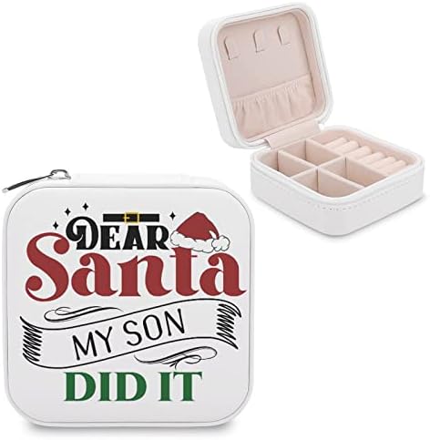 Noel Küçük Mücevher Kutusu Sevgili Santa Oğlum Yaptı Seyahat Küçük Organizatör Taşınabilir Ekran saklama kutusu Yüzük Küpe