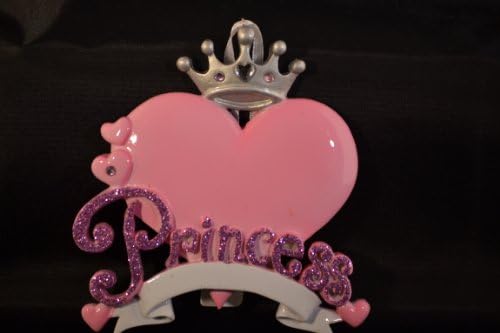 Kişiselleştirilmiş Pembe Kalp Prenses Tatil Hediye Ustalıkla El Yazısı Süsleme