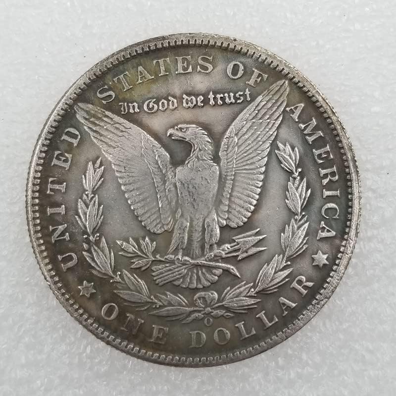 QİNGFENG Antika El Sanatları 1886 Pirinç Gümüş Kaplama Morgan Yaşlı Gümüş Dolar