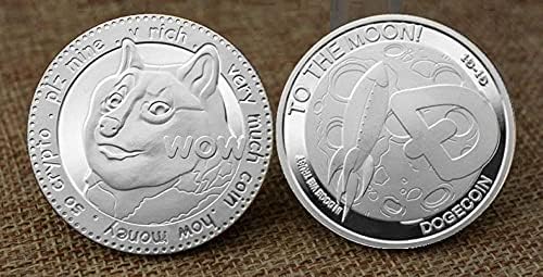 Favori Sikke hatıra parası Doge Sikke Gümüş Kaplama Doge Sikke Dalgalanma Sanal Para Mücadelesi Coin Bitcoin Tahsil Sikke
