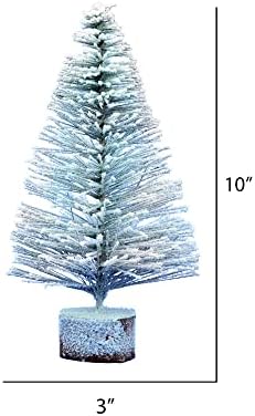 Vickerman 10 Akın Köy Yapay Noel Ağacı, Aydınlatılmamış-Çoklu Karla Kaplı Sahte Ağaçlar-Mevsimlik Kapalı Ev Dekorasyonu-Paket