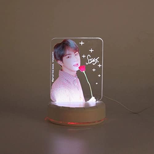 Aopostall Kpop Gece Lambası Jımın Jungkook RM Renkli Akrilik LED Komidin masa lambası