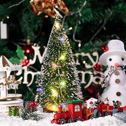 Küçük Noel Ağacı, şişe fırçası Ağaçları Yapay Mini Ağaçlar, Noel Tatil Partisi için Ev Masa Dekor (4 Boyutları)