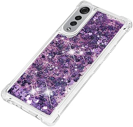 Telefon Kılıfı Kapak Glitter Kılıf ile uyumlu LG Kadife 4G 5G/G9 Kadife Kılıf ile uyumlu Kadın Kızlar Girly Sparkle Sıvı