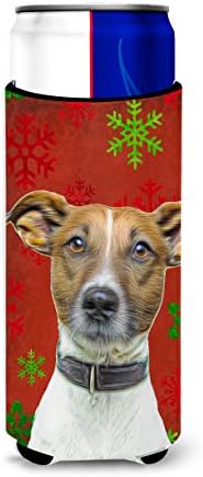 Caroline's Treasures KJ1183MUK Kırmızı Kar Taneleri Tatil Noel Jack Russell Terrier İnce kutular için Ultra Hugger, Soğutucu