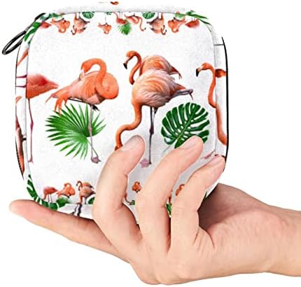 ORYUEKAN temizlik peçeteleri saklama çantası, Taşınabilir Dönem Çantası Kadınlar Kızlar için Adet Fincan Çantası, Flamingo
