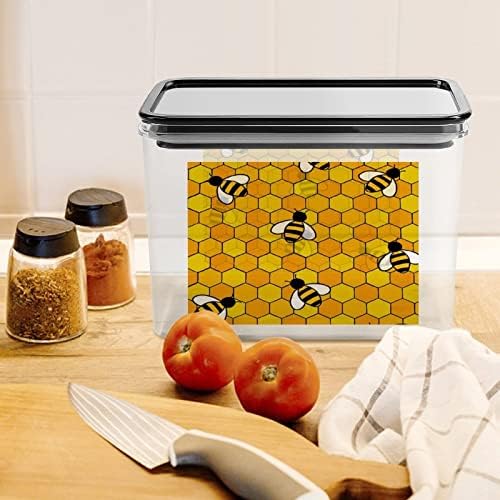 Bal Arıları saklama kutusu Plastik Gıda Organizatör Konteyner Kutuları kapaklı Mutfak için