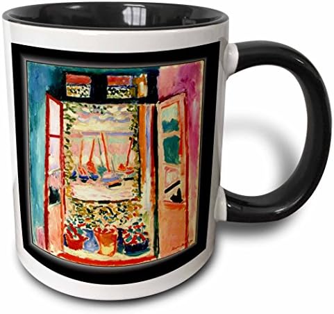3dRose Florene Ünlü Sanat - Açık Pencereyi Boyayan Matisse-Kupalar (mug_56088_7)