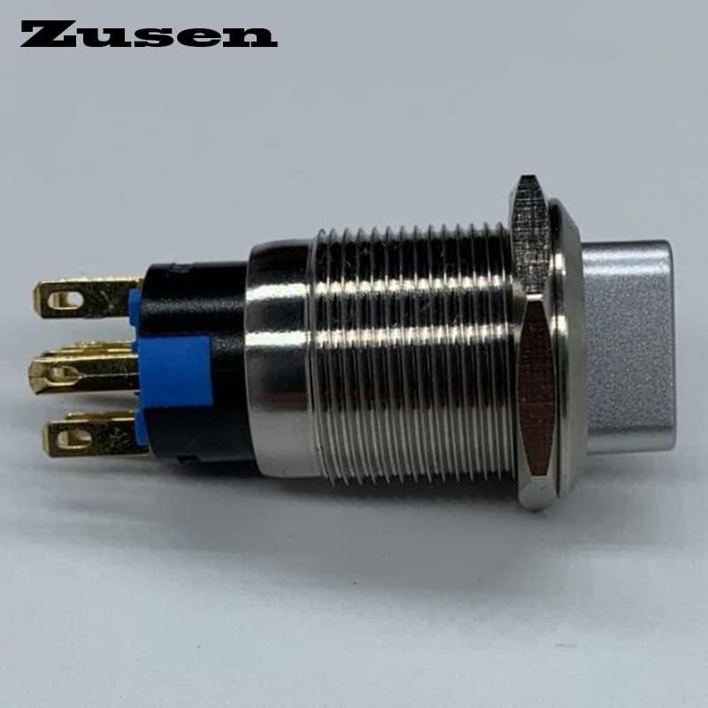 Zusen 19mm ışıklı ok sembolü led ışık 2NO2NC Metal seçici topuz anahtarı 3 Pozisyon Sabit IP65(ZS19-22X/31/S) - (Kırmızı