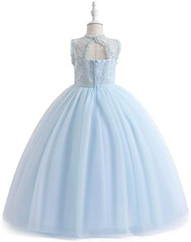 Çiçek Kız Tül Elbise Resmi Balo cüppeli elbiseler Kızlar için Düğün Gelinlik Prenses Pageant peri elbisesi