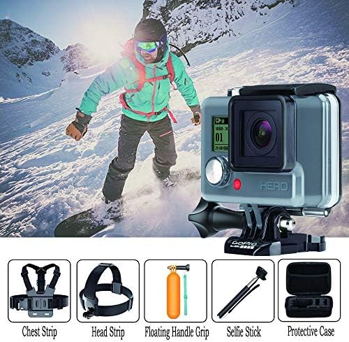 Navitech 18-in-1 Eylem Kamera Aksesuarları EVA Kılıflı Combo Kit ile uyumlu Campark 4k WiFi Ultra HD | Campark ACT68 / Campark
