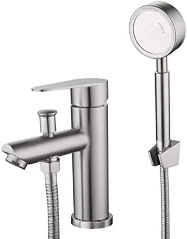 Paslanmaz çelik lavabo musluğu Güverte Üstü lavabo bataryası Dokunun Duş Başlığı ile Banyo Duş Sıcak Ve Soğuk Su karıştırma