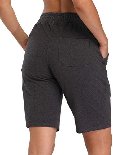 CQC kadın Aktif Yoga Salonu Bermuda Şort Atletik Egzersiz Koşu Pantolon 5/10/19 Cepler ile