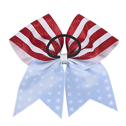 7 inç Bebek kızın Amerikan bayrağı saç yay, 4 Temmuz için Saç Aksesuarları(F9) (2)