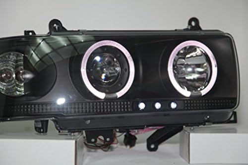 Genel Toyota Prado 4500 Land cruiser için LC80 FJ80 LED Melek Gözler Farlar 1990 ila 2007 Yıl Siyah Konut SN