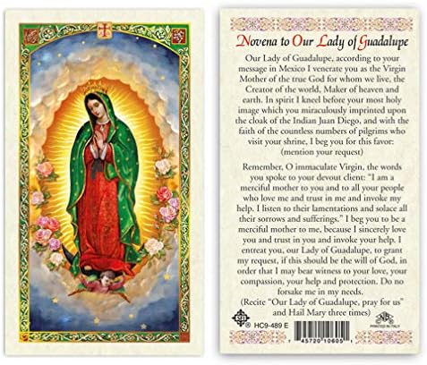 Novena'dan Guadalupe Meryem Ana'ya Lamine Dua Kartları-25'li Paket-