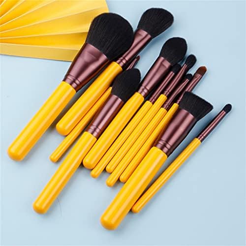 XZJJZ Sarı Serisi 11 adet Sentetik saç fırçası Seti-yüz ve Göz Kozmetik Kalem-Yapay Saç (Renk: A, Boyut