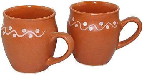 Odishabazaar Kulhar Kulhad Bardak Geleneksel Hint Chai Çay Bardağı Seti 6 (5.4 oz)