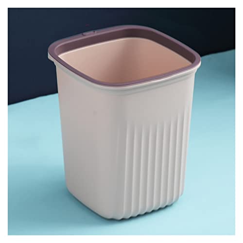ZHAOLEI Ev Banyo Yaratıcı Kare Ggarbage Kapaksız Banyo Tuvalet Plastik çöp kutusu (Renk : E, Boyut : 25 * 20.5 * 21.5 cm)