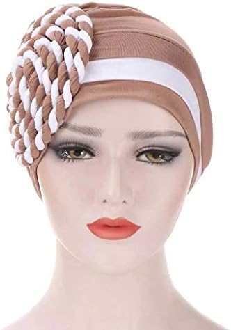 LYSLDH İki Renkli Moda Hindistan Türban Kaput Arap Şal başörtüsü hazır Giyim Başörtüsü Şapka Headdress Kadın İç Başörtüsü