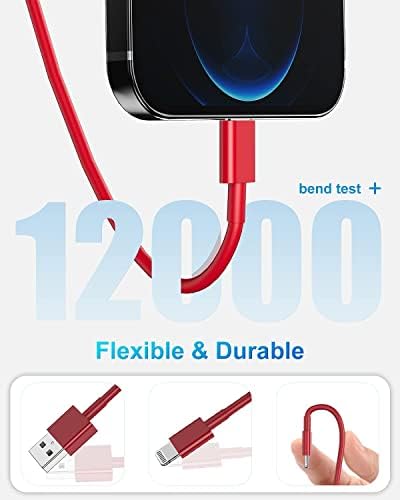 4 Paket [Apple MFi Sertifikalı] Apple Şarj Kabloları 1 feet, iPhone Şarj Yıldırım Kablosu 0.3 m, iPhone 12/11/11Pro/11Max/