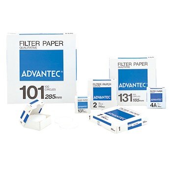 Advantec N019. 0CM Sınıf No. 1 Kalitatif Filtre Kağıdı; 9.0 cm Çap; 100'lü Paket
