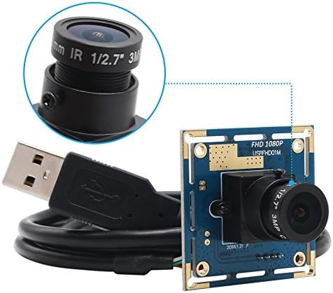 ELP 2mp Yüksek hızlı USB Kamera Modülü ile 2.8 mm Geniş Açı Lens için Bilgisayar Mini 1080 P USB2.0 UVC Lightburn Kamera