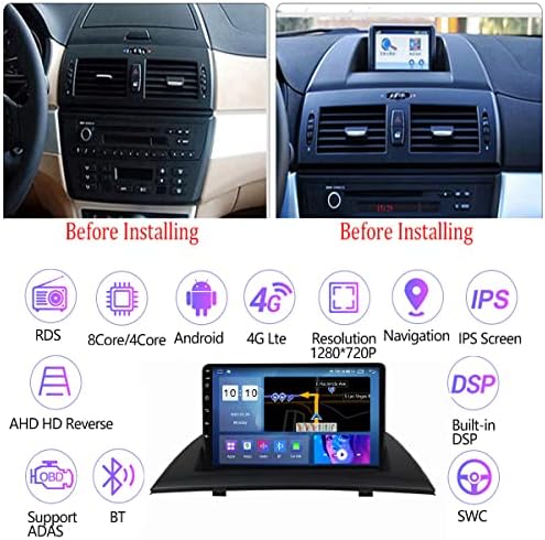 FBKPHSS Araba Radyo ile 9 İnç Dokunmatik Ekran GPS Navigasyon için BMWX3 E83 2004-2012 Android 11 Araba Desteği DAB + direksiyon