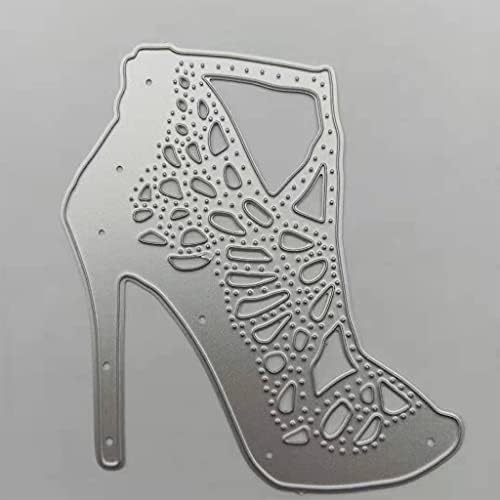 1 Parça Lady Yüksek Topuk Die Keser Stencil Şık Kadın Ayakkabı Kabartma Şablon Kesme Bıçağı Kalıp Sanat El Sanatları Malzemeleri