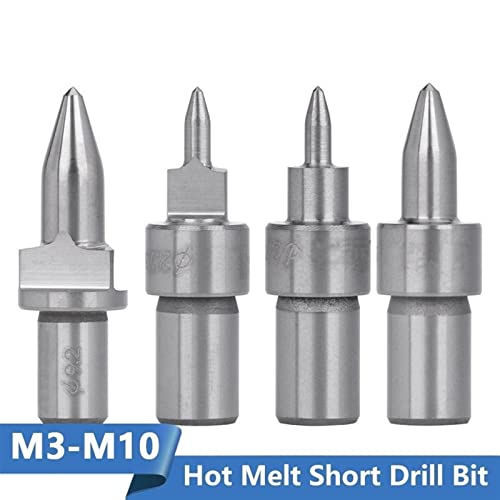 Termal Sürtünme Sıcak Eriyik Kısa Matkap Ucu Katı Karbür Delik Yapma Aracı M3 M4 M5 M6 M8 M10 Metal Delme Aracı 1 ADET (Renk: