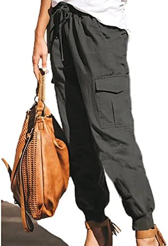 Kadın Baggy Kargo Pantolon İpli Elastik Bel Dantelli Yürüyüş Sweatpants Paraşüt Pantolon Hippi Salonu Pantolon