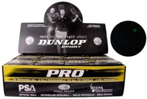 Dunlop Sports Pro XX Yüksek İrtifa Squash Topları, Tek Yeşil Nokta, 12'li Kutu