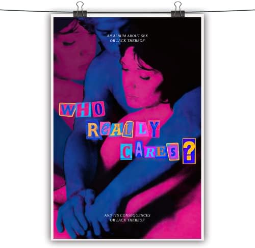 JBK TV Kız Gerçekten Umurunda Müzik Albüm Kapağı Tuval Poster 12x18 inç (30X45 cm) çerçevesiz Tarzı Sanat Odası Estetik Poster