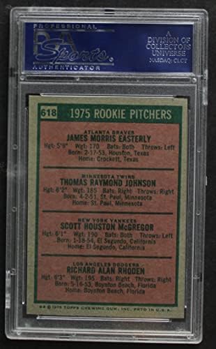1975 Topps 618 Çaylak Sürahileri Scott McGregor / Rick Rhoden / Jamie Easterly / Tom Johnson Braves / ikizler / Yankees