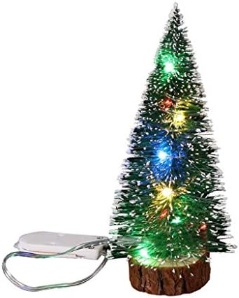 LED masaüstü dekorasyon süslemeleri ile Mini ışıklar noel noel ağacı ev dekor Vintage asılı kristaller