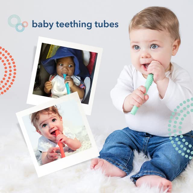 Bebek Diş Çıkarma Tüpleri-ABD'de Üretilmiştir Bebek diş çıkartma oyuncakları-Yumuşak ve Dayanıklı Bebek Oyuncakları ve Yürümeye
