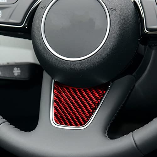 ​NVCNX Gerçek Karbon Fiber Araba direksiyon Paneli Kapak Sticker Çıkartması İç Trim Aksesuarları ile Uyumlu Audi A4 B9 2017-2019